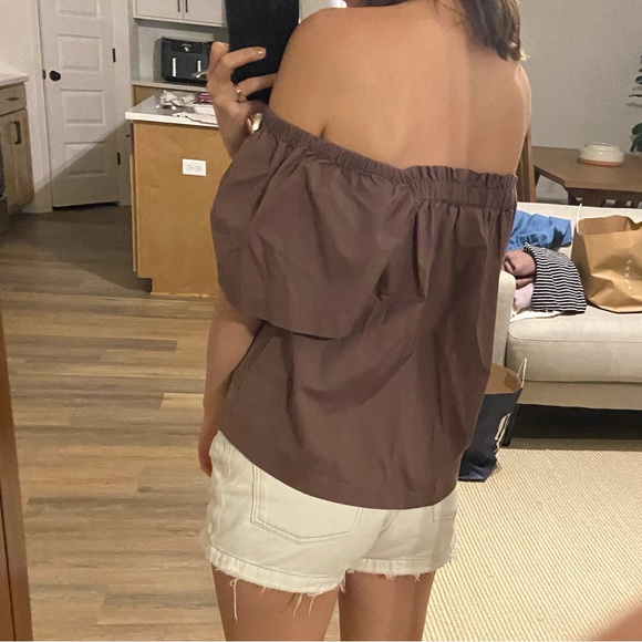 GAP Flutter Sleeve Top / open neck in deep purple💜 - Picture 9 of 9